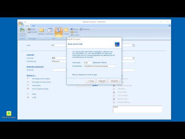 Looncode toevoegen in Payroll4
