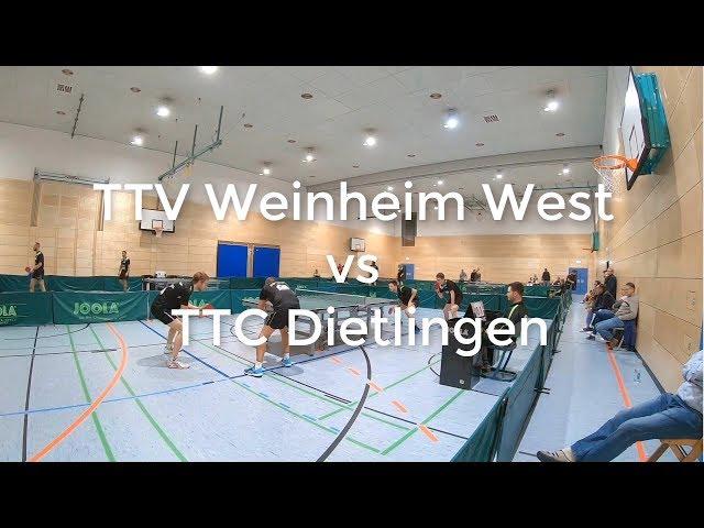 Verbandsliga: TTV Weinheim West vs TTC Dietlingen [ 2018/2019 ]