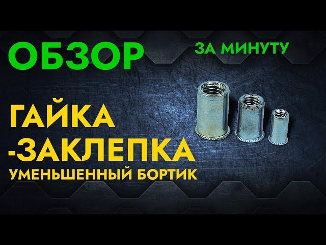 Гайка-заклепка уменьшенный бортик | Обзор