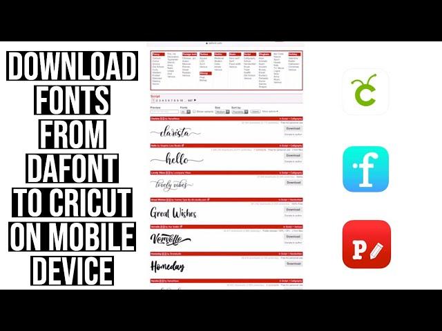 HOW TO DOWNLOAD FONTS FROM DAFONT TO CRICUT DESIGN SPACE ON A MOBILE DEVICE | IPHONE/IPAD & ANDROID