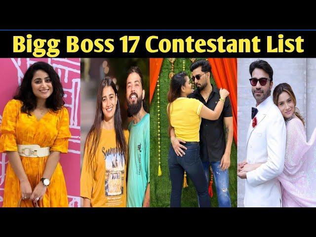 Bigg Boss 17 Contestant List/ Bigg Boss Season 17 Contestants Name List