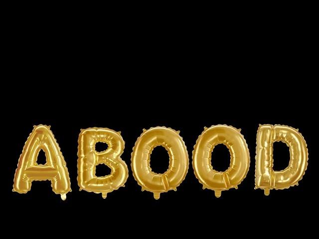 Abood - animation: Personal Name animation, black screen effect, balloon letters