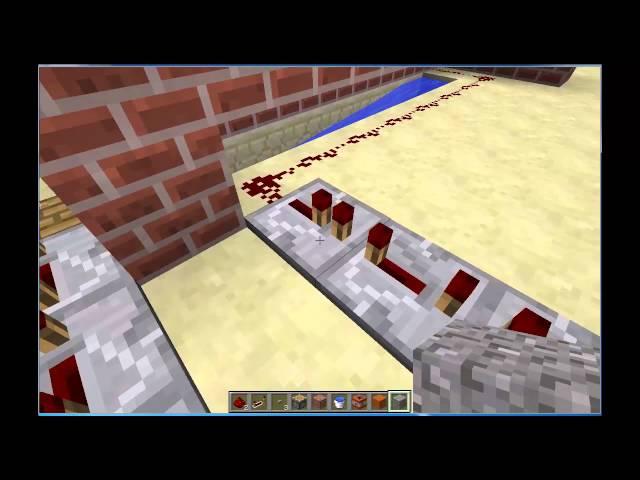 minecraft_пушка, стреляющая песком, гравием и динамитом