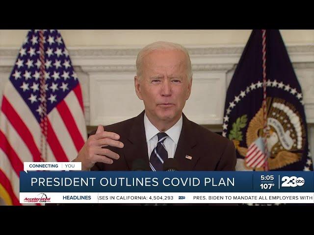 President Joe Biden outlines new COVID plan as pediatric cases surge