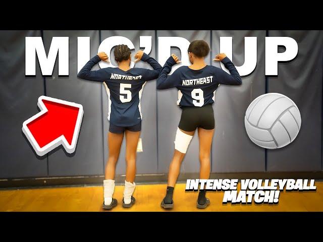 Double Trouble Twins Mic’d up | *INTENSE VOLLEYBALL MATCH*