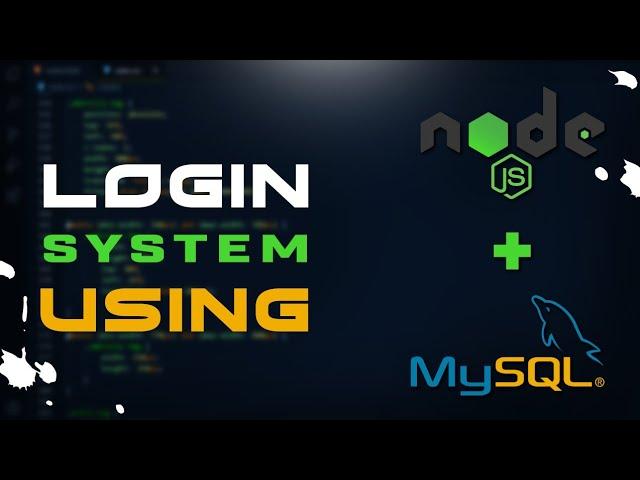 Login System Using NodeJS & MySQL Database | 2020 latest video