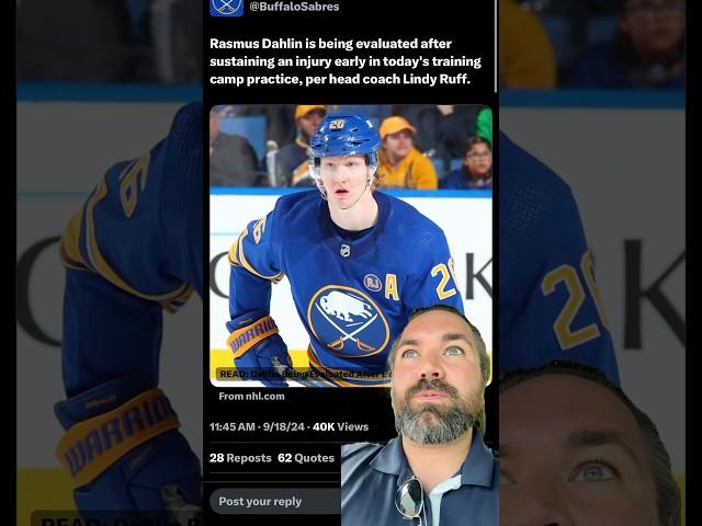 Rasmus Dahlin leaves practice early with an injury. Does this stop the sabres the playoffs chances?