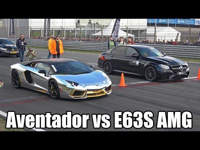 Mercedes-AMG E63S Sedan vs Ferrari F12 vs Lamborghini Aventador