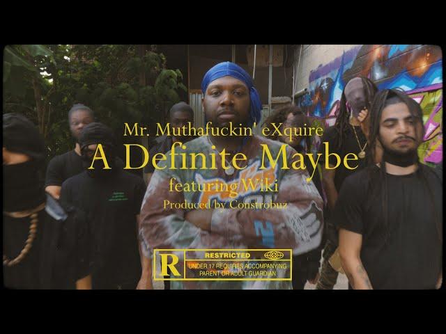 Mr. Muthafuckin' eXquire - A Definite Maybe (feat. Wiki) (Official Video)