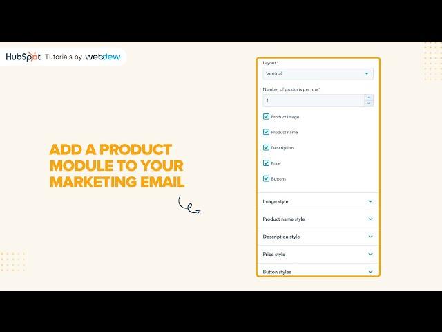 How to add a product module to your marketing email in HubSpot