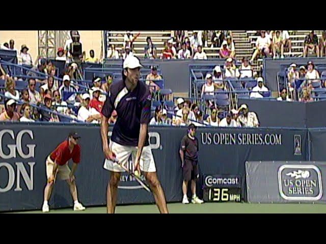 Ivo Karlovic Almost Hits Andy Roddick With Serve