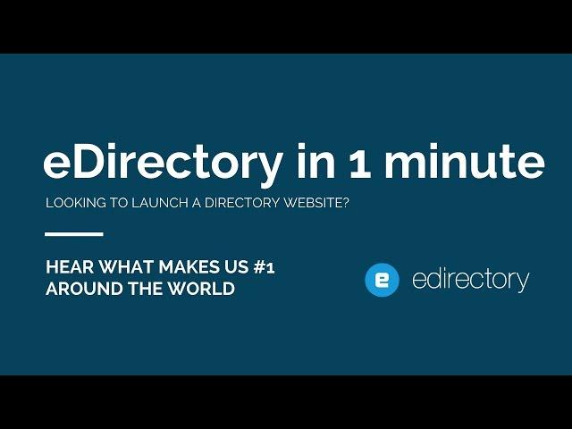 eDirectory.com - Online Directory Software in 1 Minute