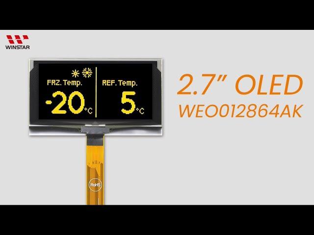 Winstar Display 2.7" COG OLED Display - WEO012864AK