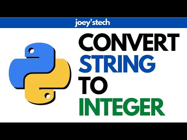 How to convert string to integer in python