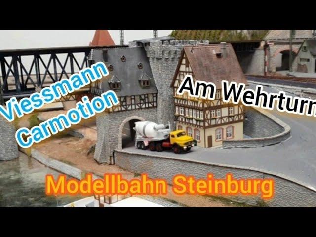 Modellbahn Steinburg: Viessmann CarMotion am neuen Wehrturm. #trains #train #modelleisenbahn #h0