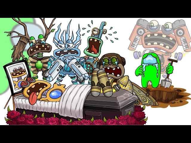 R.I.P. WUBBOX! SAD STORY | Wubbox Dies | FNF Goodbye World | My Singing Monsters animation