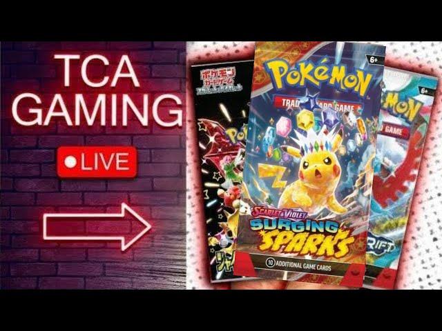 Opening SURGING SPARKS, Pokemon 151, TCA Gaming Re-Packs & More !!!