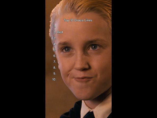 Draco's top 10 best lines #HarryPotter #DracoMalfoy