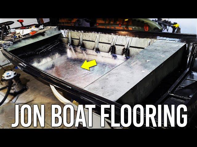 ADDING AN ALUMINUM FLOOR TO THE 1648 JON BOAT BUILD - Bass Boat Conversion Update