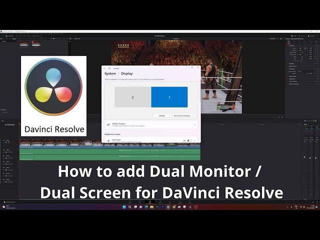 How to add Dual Monitor / Dual Screen for DaVinci Resolve