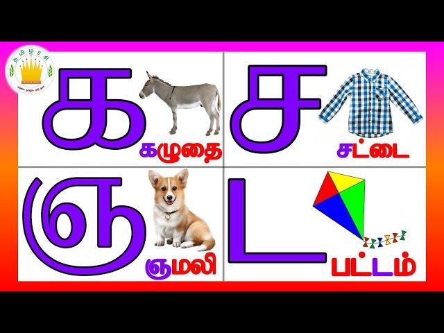 தமிழரசி- க ங ச(உயிர்மெய் எழுத்துக்கள்)|UyirMei Ezhuthukkal |Learn Tamil letters for kids|Tamilarasi