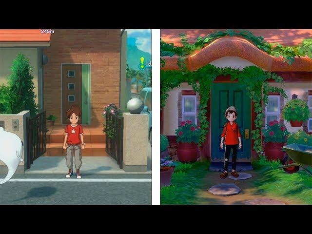 Pokemon Sword / Shield VS Yo-kai Watch 4 | Nintendo Switch Graphics Comparison