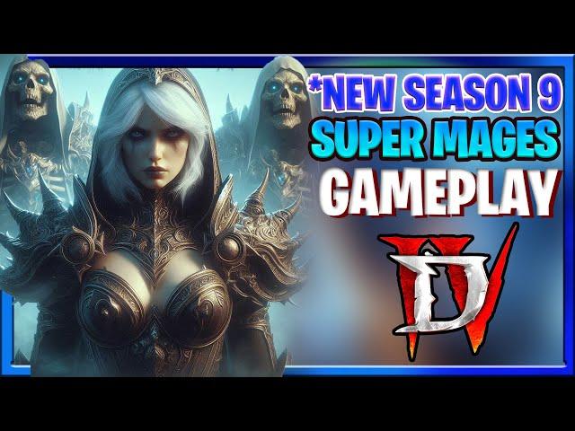 Diablo 4 New Season 9 Super Skele Mage Gameplay Necromancers Arch Mages (New Unique Gloves)