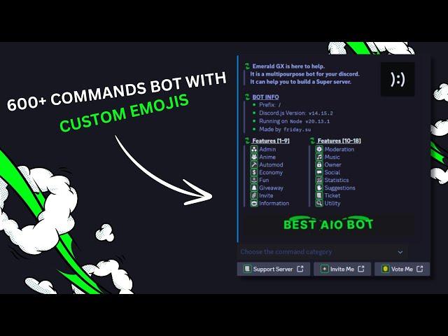 How to Make 600+ Discord Bot Without Coding | Custom Emojis