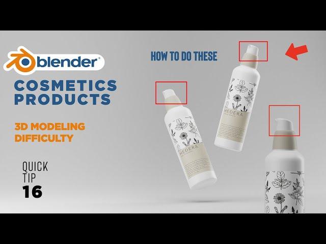 How to Model Cosmetics Products in Blender (Quick Blender Tip 16)