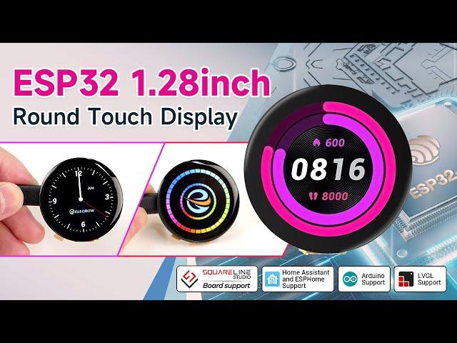 CrowPanel ESP32 1.28 inch Round LCD, IPS SPI Capacitive Touch Display