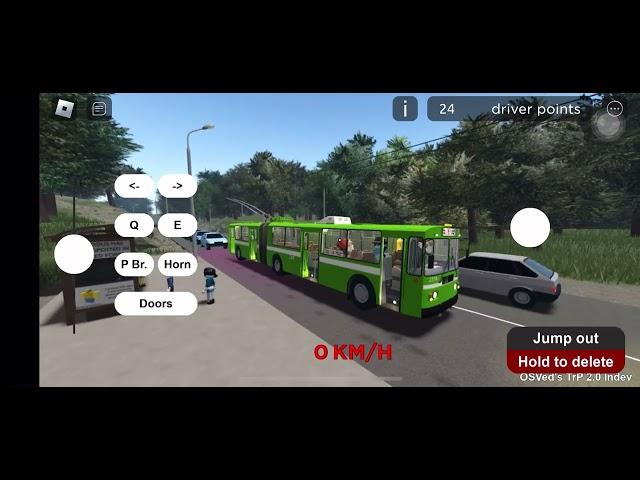 Roblox OneSkyVed’s Trolleybuses Place (indev) Doing a tiny bit of route 6+Articulated trolley starts