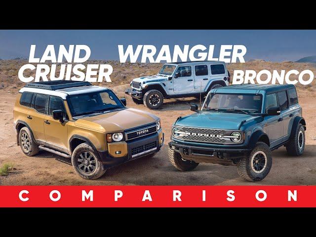 Land Cruiser vs Bronco vs Wrangler: Weekend Warriors! | MotorTrend