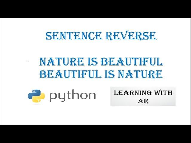 How do you reverse a word in a string Python || Python Program # 6