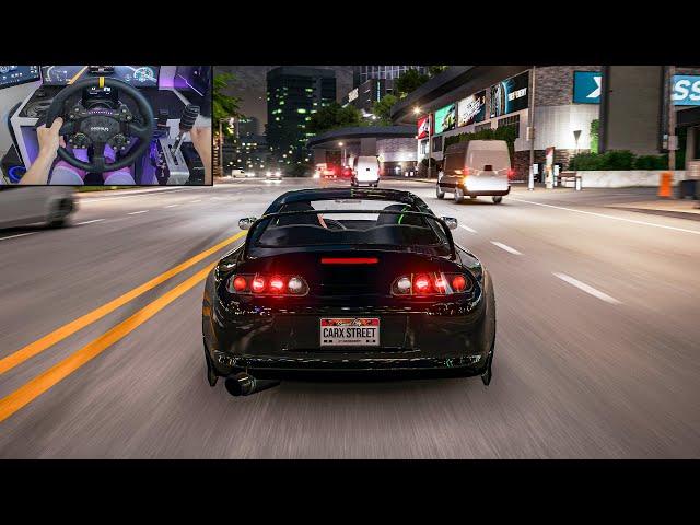 CarX Street - Toyota Supra MK4 Gameplay + Customization | Moza R16