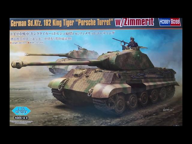 1/35 Hobby Boss King Tiger Porsche Turret w/zimmerit