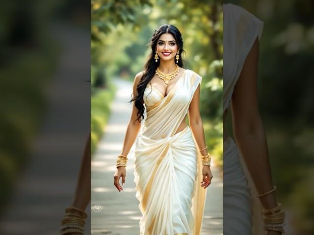 Elegant Kerala Saree Look - Grace and Beauty in Every Step #india  #kerala  #keralasaree