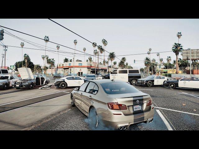 ⁴ᴷ⁶⁰ GTA 6  PlayStation 5 Graphics Concept  BMW M5 F10 Intense POLICE CHASE NEXT-GEN GTA 5 PC MOD