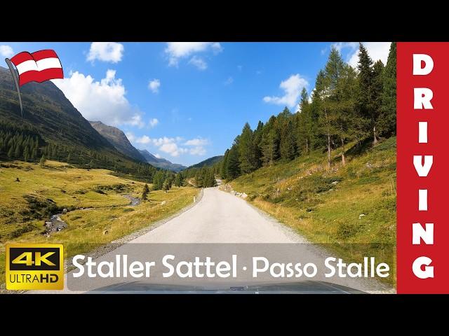 Driving in Austria 29: Staller Sattel mountain pass (Passo di Stalle) 4K 60fps