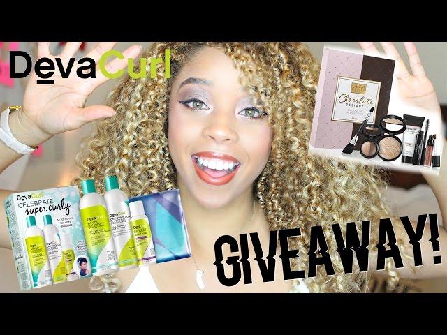 Devacurl Products + Makeup GIVEAWAY!   Curly Hair Products I Use!