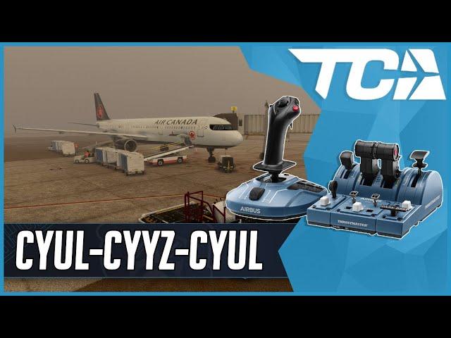 Flying the Fenix A321 into Toronto | Real World Air Canada OPS | Thrustmaster TCA Airbus