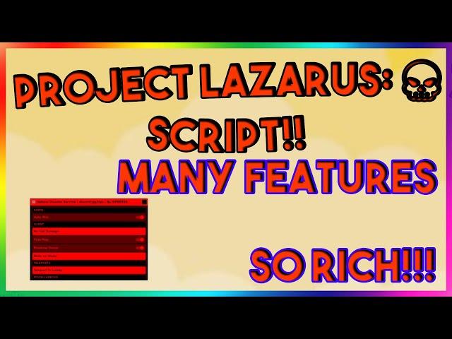 Roblox NEW Project Lazarus Script Exploit GUI (Pastebin 2022)