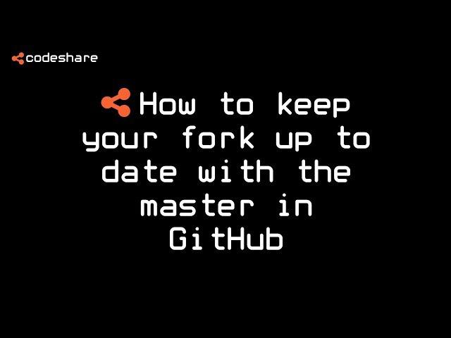 How to keep your fork up to date with the master in GitHub (Umbraco example)