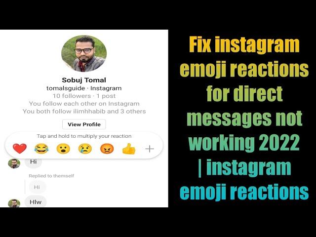 Fix instagram emoji reactions for direct messages not working 2022 | instagram emoji reactions