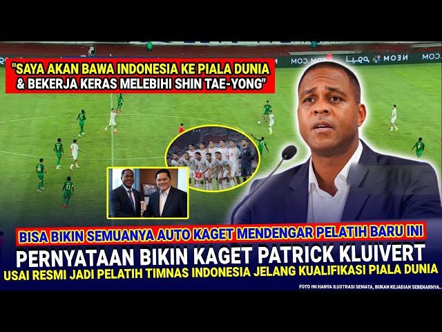  DEMI LOLOS PIALA DUNIA !! Patrick Kluivert Langsung NNGOMONG GINI Jelang Timnas Indonesia Q.Pildun