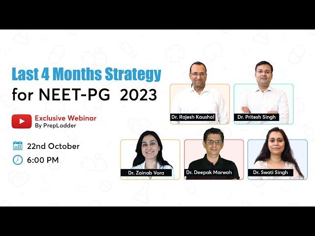 Last 4 Months Strategy for NEET-PG  2023 | Exclusive Webinar by PrepLadder #neetpg2023