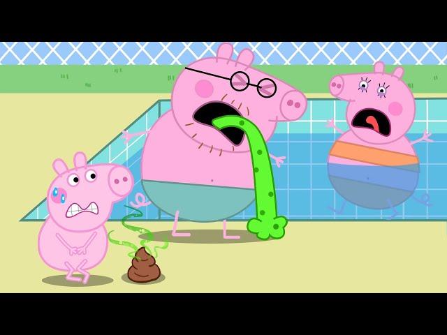 Oh No! What if Peppa poops on the Swimming Pool | Peppa Pig Funny Animation