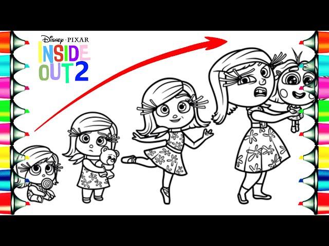 Inside Out 2 / Disgust Growing Up Evolution / Coloring Pages