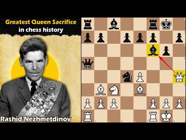 Greatest Queen Sacrifice in chess history | Nezhmetdinov vs Chernikov 1962