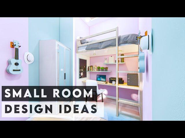 SMALL ROOM DESIGN WITH LOFT BED STYLES | DIY LOFT BED AND STUDY DESK