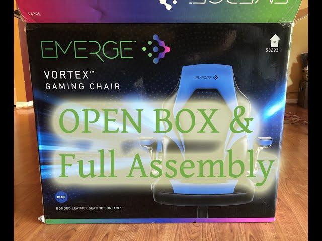 Emerge Vortex Gaming Chair  Open box & Full Assembly